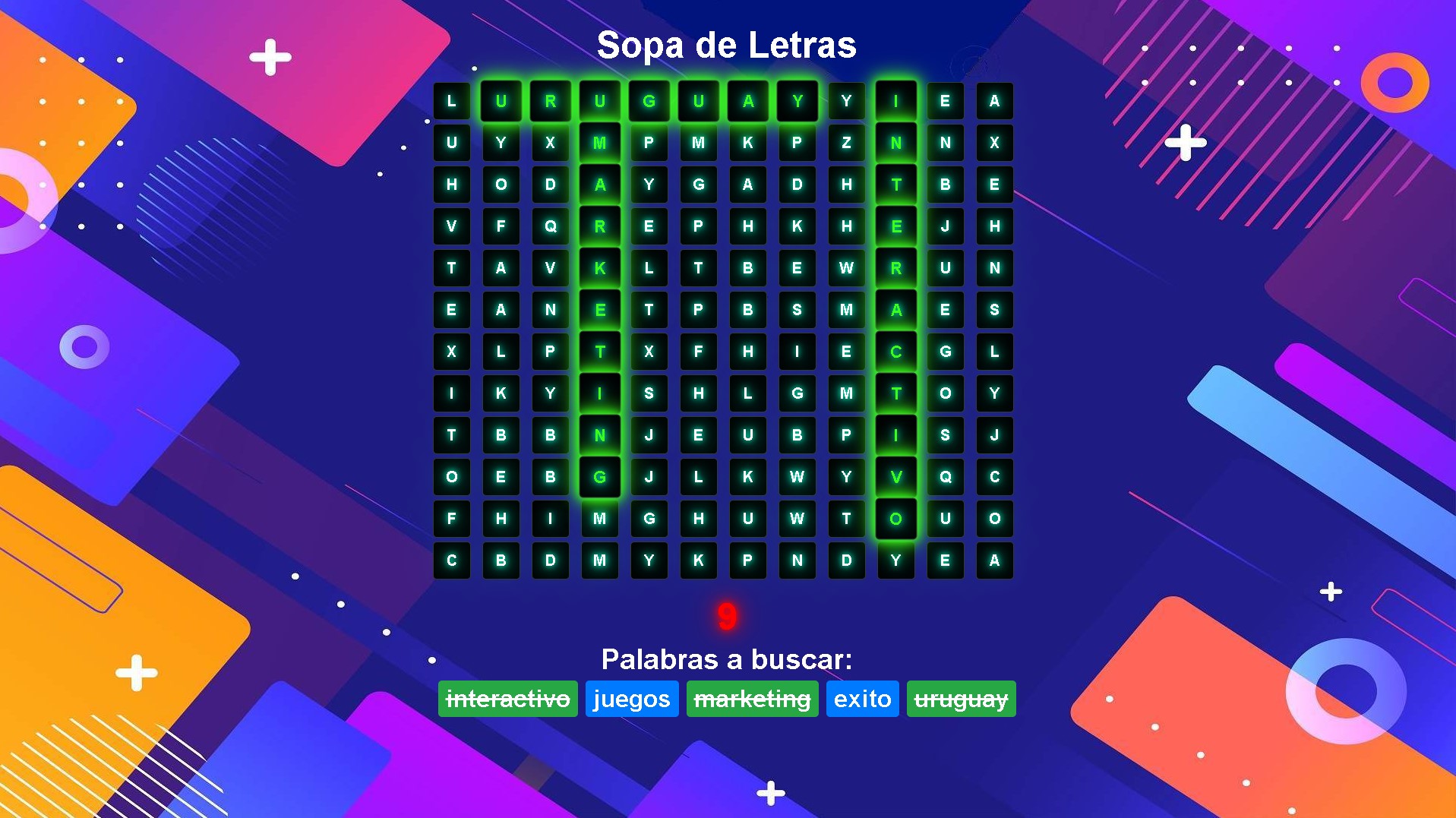 sopa de letras